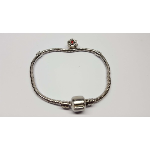 Bracelet with one talisman, model 15, pandora type